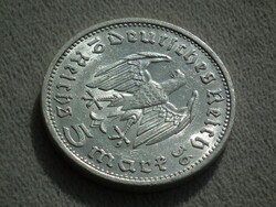 Németország, Hindenburg ezüst birodalmi 5 Márka (Reichsmark), 1936 E
