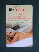 Kártyanaptár,Nextdesigne nyomda, Debrecen, erotikus női akt modell, 2013  (4)