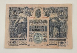 50 Korona 1902 - VF-XF tartás - Erős papír és nem javított !!!!! Ebben az állapotban RITKA!!!