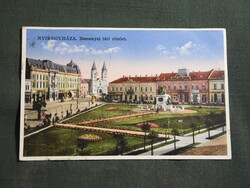 Képeslap,Nyíregyháza,Bessenyei tér,szobor látkép,részlet,1930-