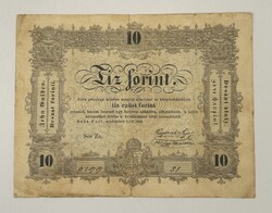 10 Forint 1848 - Fine- - Sajtóhiba a hátoldalon: büntettetnek helyett büntetettnek - RITKA