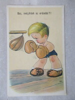 1930 körül.  Humoros üdvözlőlap.  (261)