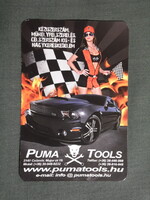 Kártyanaptár,Puma Tools szerszám kerskedés,Csömör,Ford Mustang autó,női modell,2013  (4)