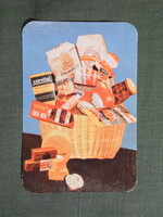 Kártyanaptár,Szolnok,Jászberény,Martfű,Törökszentmiklós,élelmiszer ABC áruházak,1974  (4)