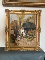 Unknown artist - Village scene