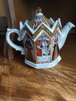 Angol porcelán dísz teáskanna