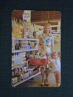 Kártyanaptár,Békéscsaba,100 éves élelmiszer vállalat, ABC áruház,női modell,1978  (4)