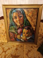 Józsa János debreceni festőművész olajképe