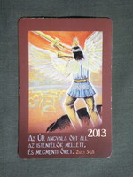 Kártyanaptár,Vallás,Zsoltár idézet,grafikai,Mihály arkangyal, 2013  (4)