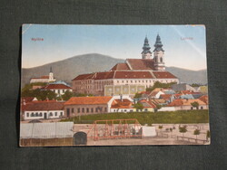 Képeslap,Szlovákia,Nitra,Nyitra,Tabán úti vásártér,piarista kolostor templom látkép,részlet,1930-