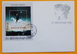 FDC 1990. Bélyegnap (63.) - Festmény (XXV.) - blokkal   /800,- Ft/