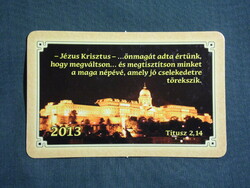 Card calendar, religion, Titus quote, Buda Castle, Budapest, 2013 (4)