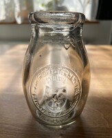 Rédei gróf Eszterházy Pál Bakonyi Tejgazdasága régi joghurtos üveg