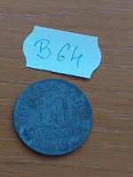 NÉMET BIRODALOM DEUTSCHES REICH 10 PFENNIG 1919 Cink, II. Vilmos  B64