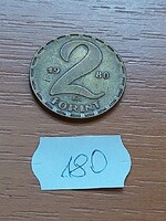 MAGYAR NÉPKÖZTÁRSASÁG 2 FORINT 1980 Sárgaréz   180.