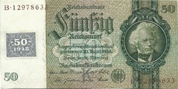 50 márka reichsmark 1948 (1933) Németország NDK bélyeggel Ritka