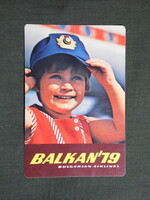 Kártyanaptár,Bulgária,Balkan airlines légitársaság,gyerek modell,1979  (4)