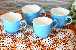 4 db kék színű porcelán kávés csésze