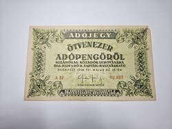1946-os 50000 Adópengő sorszámos EF-