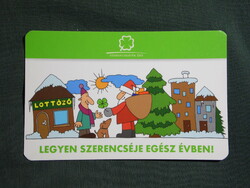 Kártyanaptár,Totó Lottó szerencsejáték,grafikai,télapó,mikulás,2014  (4)