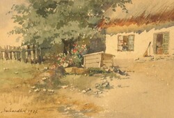 (K) Gerhardt Alajosné (1866-) : Falusi udvar