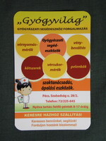 Kártyanaptár,Gyógyvilág gyógyászati segédeszköz üzlet,Pécs,2014  (4)