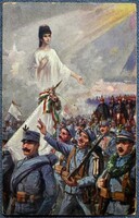 "Büszke vagyok magyarjaimra" - katonai lap  , Erzsébet királyné , hadsegélyező kiadás 1915