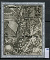 Mongólia 1978 – Albrecht Dürer: Melencolia I. emlékbélyeg blokk (MNH)