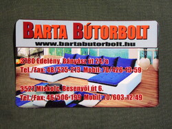 Kártyanaptár,Barta bútorbolt,Edelény,Miskolc,2014  (4)