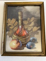 Pálffy L - Asztali csendélet szilvákkal .