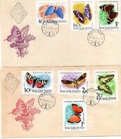 Boríték: Első napi boríték, 1959 lepkék. FDC.