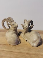 Extrém ritka Boris Borovjov ( Lomonoszov) kőszáli kecske porcelàn pàr )