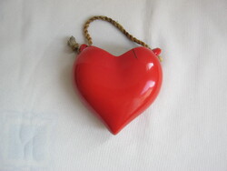 Régi Drasche porcelán szív alakú fali dísz váza