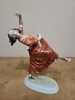 Dancing gypsy girl from Herend / with unique painting /