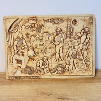 Medimpex Budapest feliratú ritka falidísz közèpkori alkimista műhely !