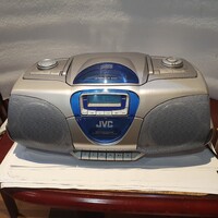 Retro JVC RC-BX530SL CD-s rádiósmagnó kazetta boombox sétálómagnó szocreál A