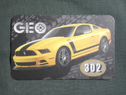 Kártyanaptár,Lizzy Card,Fót,Geo Technic,Ford Mustang Boss 302 autó, 2014  (4)