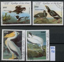 Elefántcsontpart 1985 – J. J. Audubon madarai teljes sor (4 db)