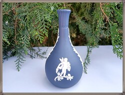 Old Rare Dark Blue Wedgwood Porcelain Vase