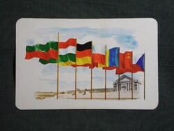 Kártyanaptár,MN,25 éves Varsói szerződés,Nemzeti zászlók,1980  (4)