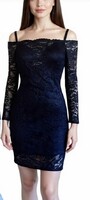 Elegáns Olasz Csipkeruha –carmen nyakkivágással-Made in Italy !