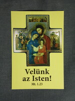 Kártyanaptár,Vallás,Máté idézet,Szent család,kis Jézus ikon, 2014  (4)