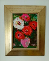 Absztrakt csendélet / SeriKata absztrakt akril festménye /