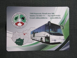Kártyanaptár,Dél dunántúli közlekedési Zrt.,Kaposvár,Kravtex Credo autóbusz , 2015  (4)