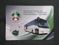 Kártyanaptár,Dél dunántúli közlekedési Zrt.,Kaposvár,Kravtex Credo autóbusz , 2015  (4)