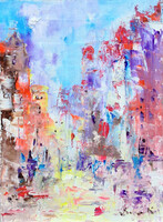 City. olaj,farost art by Konrad Biro .