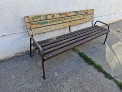 Retro kerti pad régi kerti padok csővázas strand pad vas pad