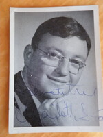 Majláth Jenő énekes, komikus dedikált fotó + 3 híresség aláírásával: Sztevanovity Zorán;Hofi Géza;..