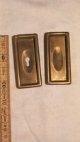 2db réz bútor veret,  zárfedél,  D.R.G.M. ( német  , lll. Birodalmi  , ll.vh-s  )