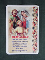 Kártyanaptár,Vallás,Házi áldás idézet,szent család,kis Jézus, 2015  (4)